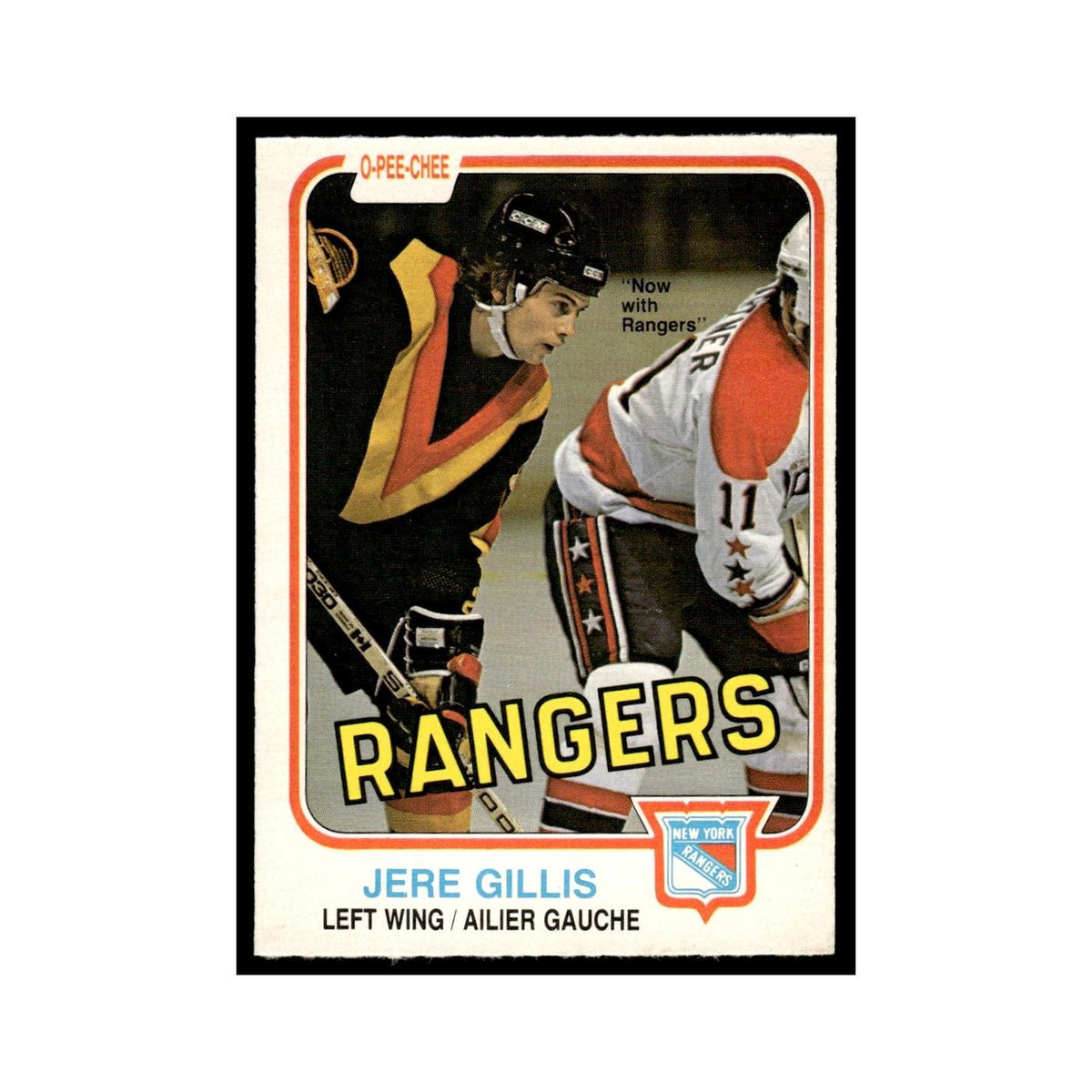 Jere Gillis 1981 O-Pee-Chee #232 New York Rangers Hockey Card EX