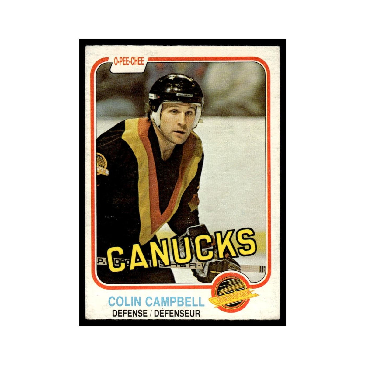 Colin Campbell 1981 O-Pee-Chee #333 Vancouver Canucks Hockey Card EX