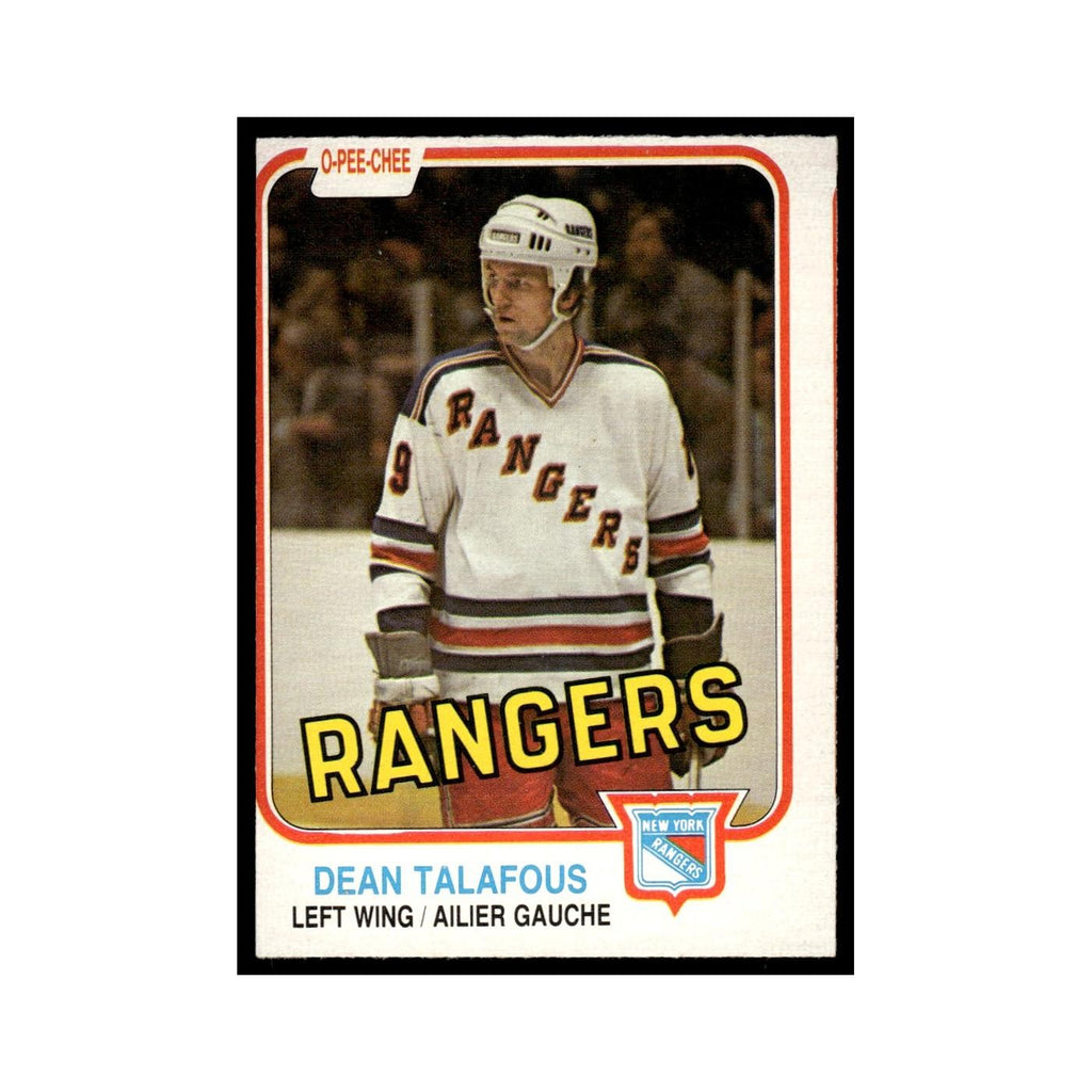 Dean Talafous 1981 O-Pee-Chee #235 New York Rangers Hockey Card EX