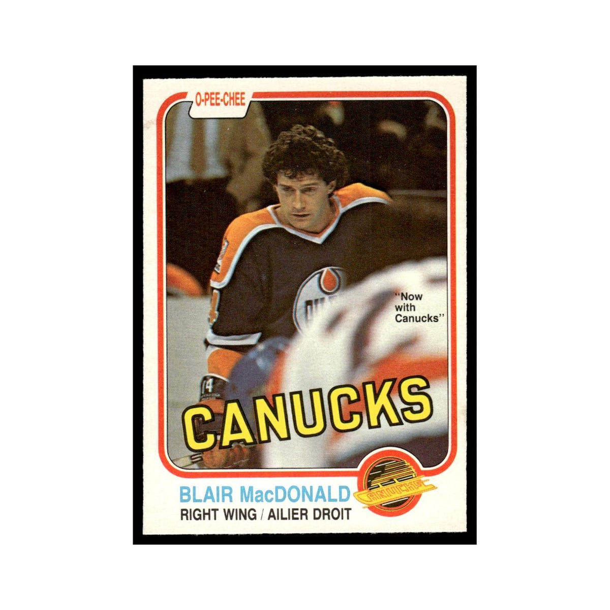 Blair MacDonald 1981 O-Pee-Chee #340 Vancouver Canucks Hockey Card EX