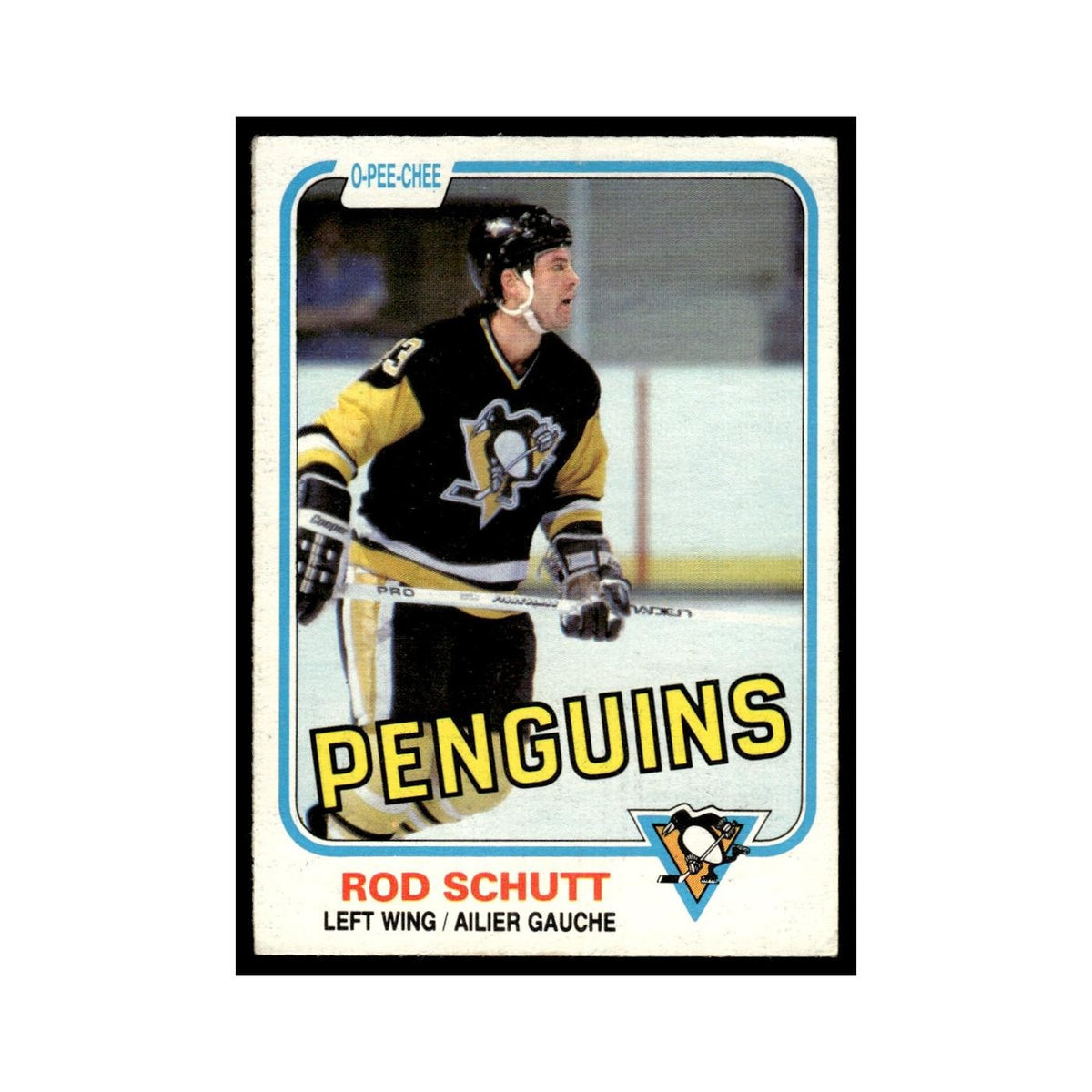 Rod Schutt 1981 O-Pee-Chee #259 Pittsburgh Penguins Hockey Card EX