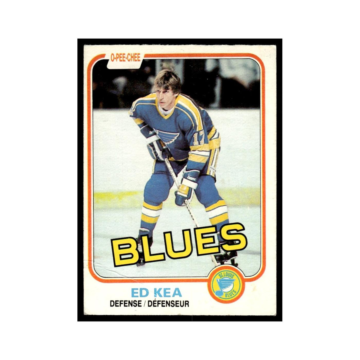 Ed Kea 1981 O-Pee-Chee #294 St. Louis Blues Hockey Card EX