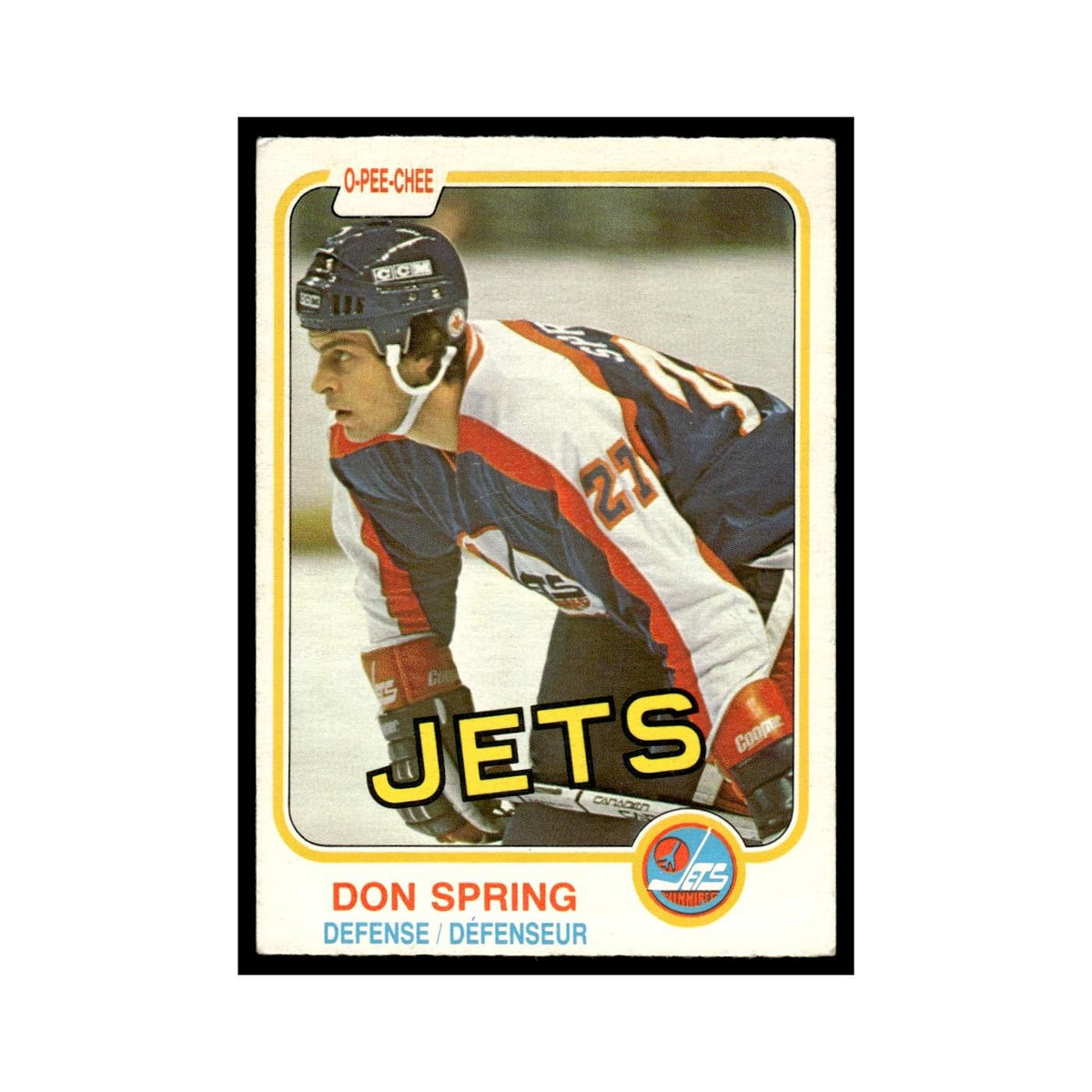Don Spring Rookie 1981 O-Pee-Chee #375 Winnipeg Jets Hockey Card EX