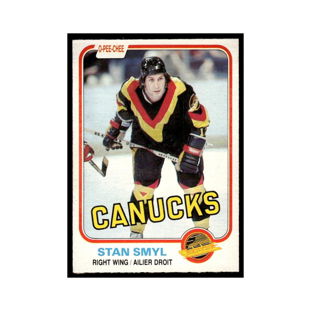 Stan Smyl 1981 O-Pee-Chee #328 Vancouver Canucks Hockey Card EX