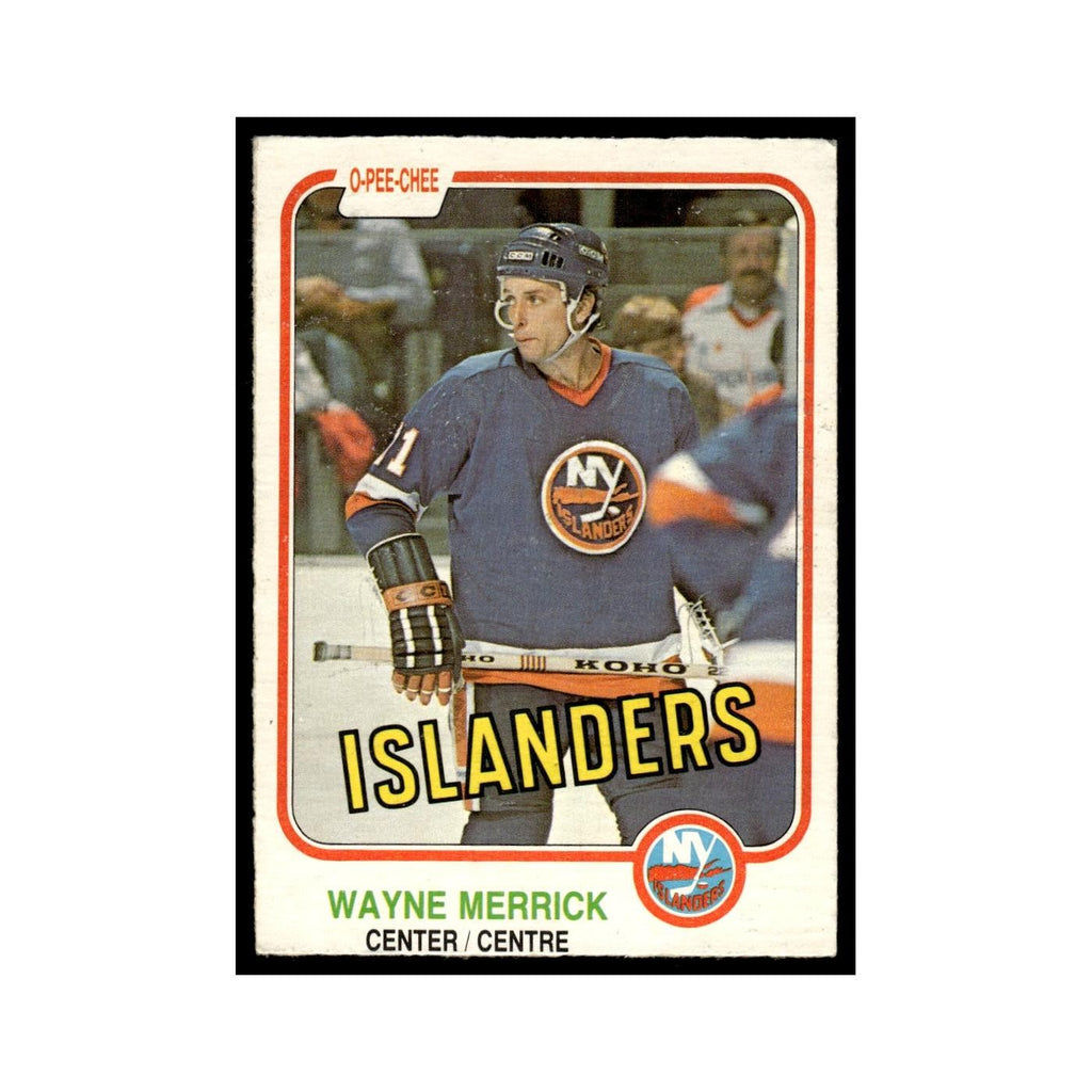 Wayne Merrick 1981 O-Pee-Chee #216 New York Islanders Hockey Card EX