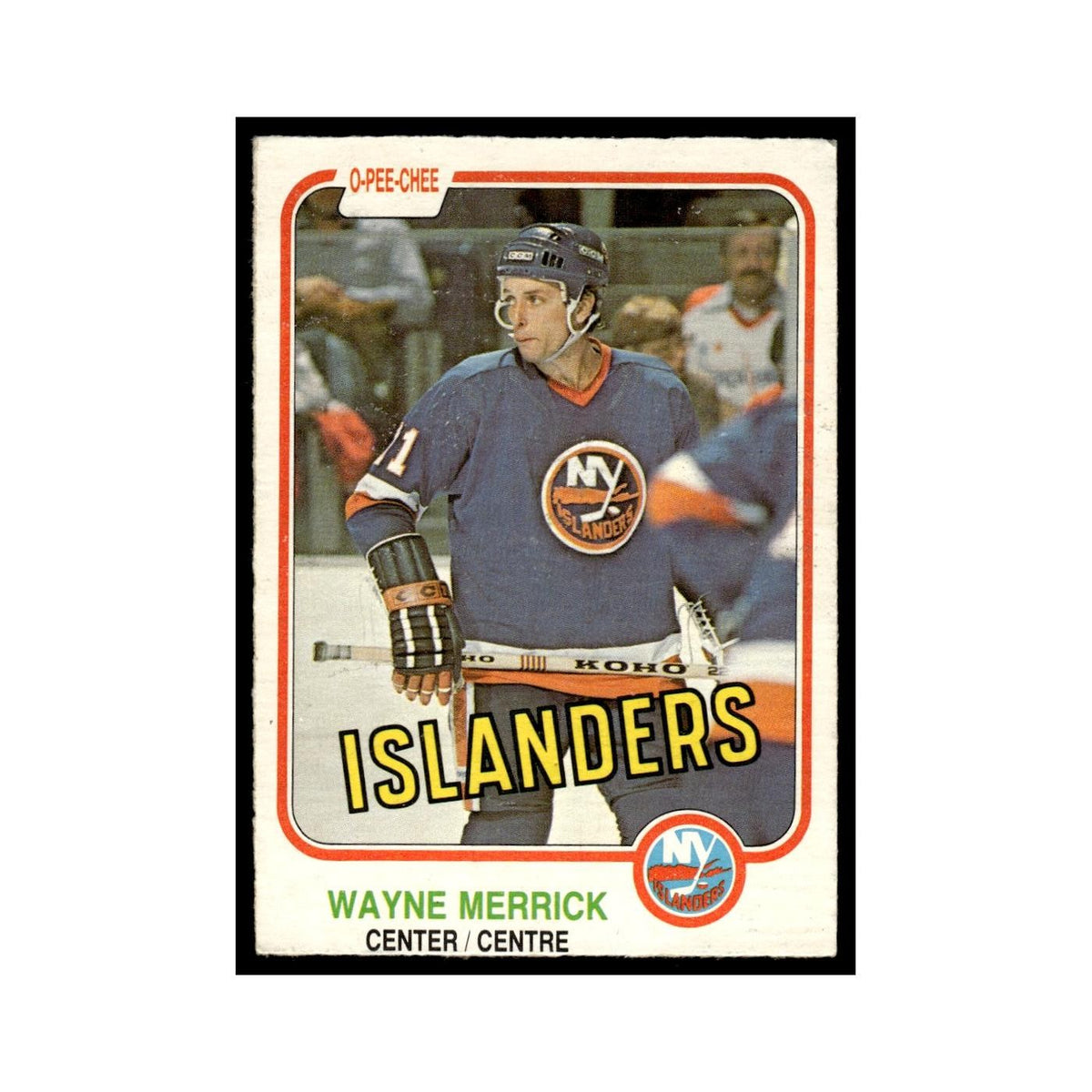 Wayne Merrick 1981 O-Pee-Chee #216 New York Islanders Hockey Card EX
