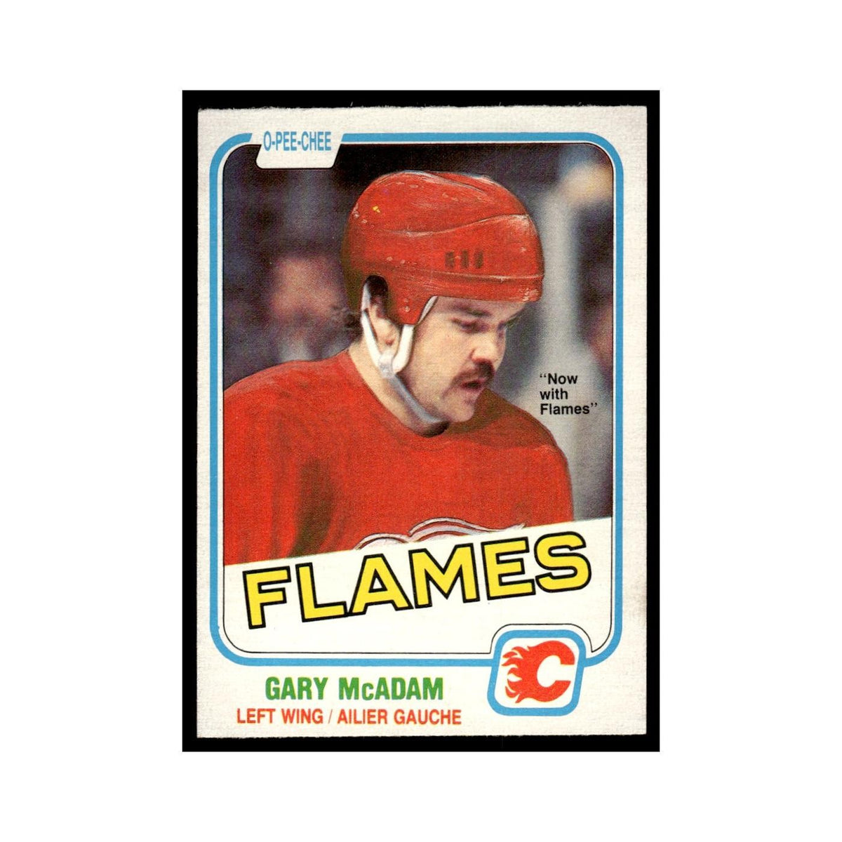 Gary McAdam 1981 O-Pee-Chee #93 Calgary Flames Hockey Card EX
