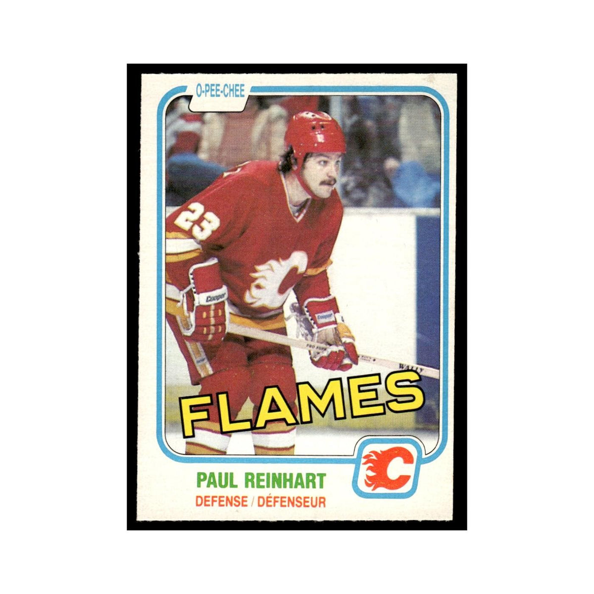 Paul Reinhart 1981 O-Pee-Chee #36 Calgary Flames Hockey Card EX