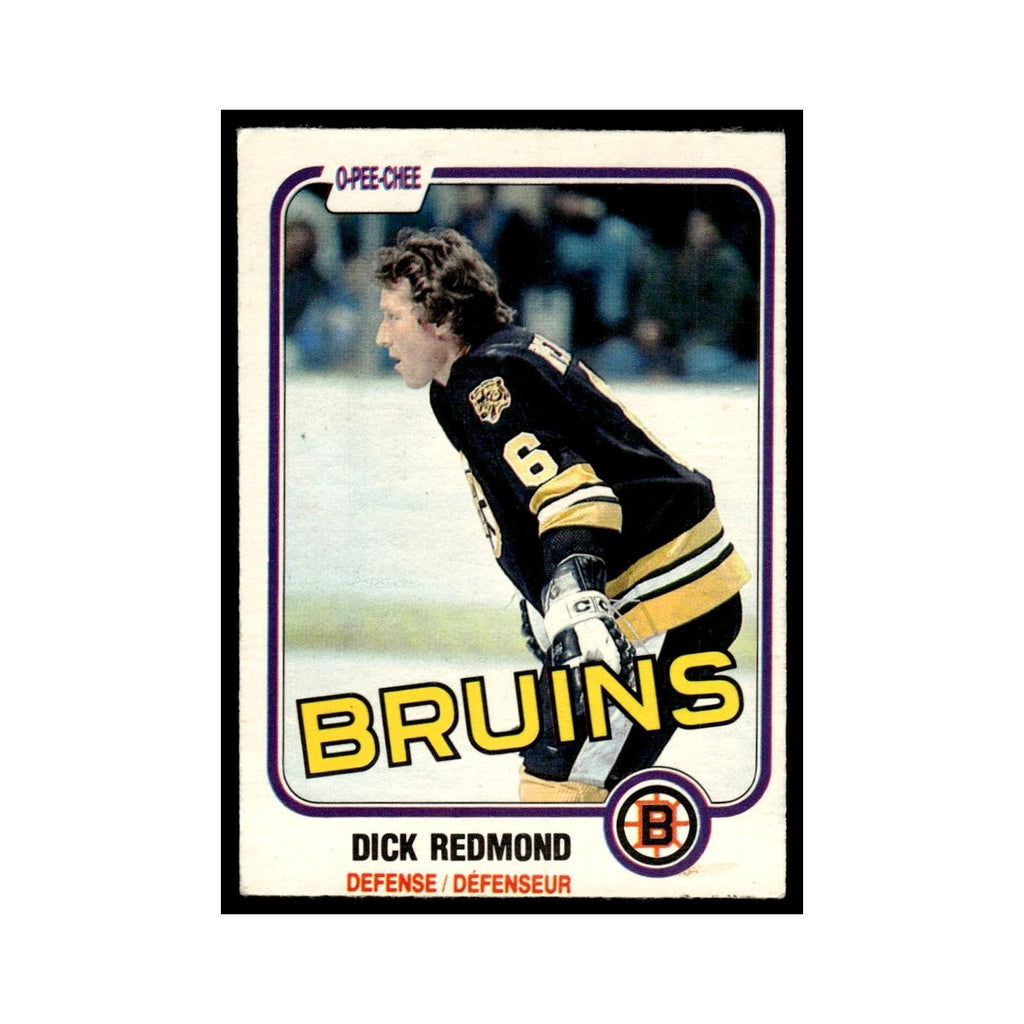 Dick Redmond 1981 O-Pee-Chee #9 Boston Bruins Hockey Card EX