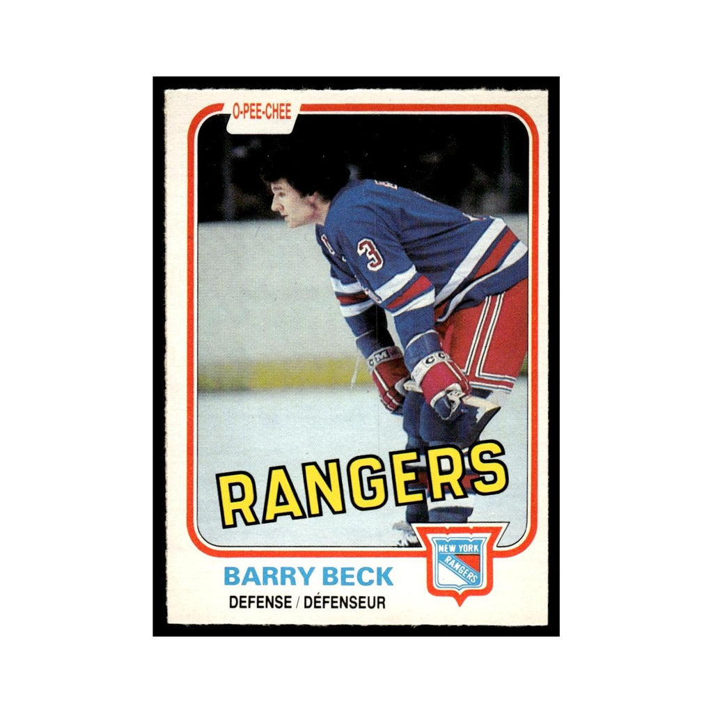 Barry Beck 1981 O-Pee-Chee #220 New York Rangers Hockey Card EX