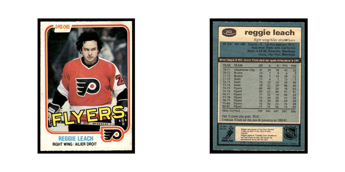 Reggie Leach 1981 O-Pee-Chee #243 Philadelphia Flyers Hockey Card EX
