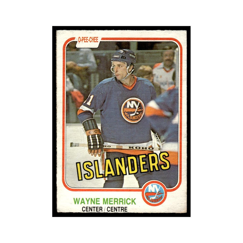 Wayne Merrick 1981 O-Pee-Chee #216 New York Islanders Hockey Card EX