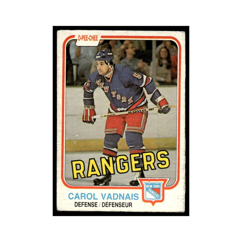 Carol Vadnais 1981 O-Pee-Chee #236 New York Rangers Hockey Card EX