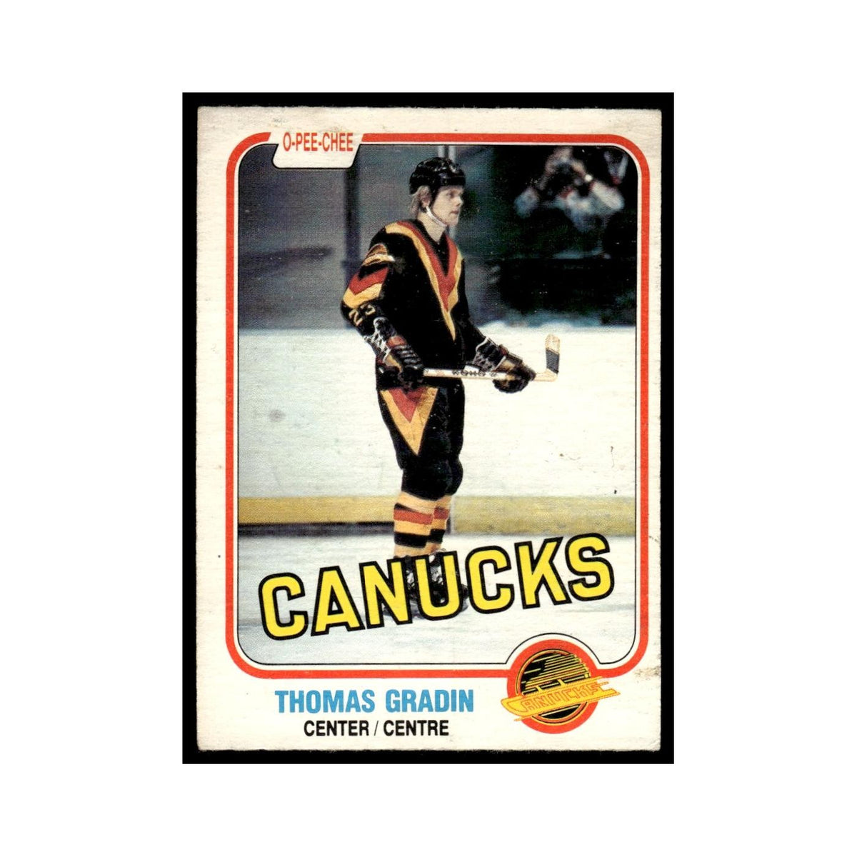 Thomas Gradin 1981 O-Pee-Chee #327 Vancouver Canucks Hockey Card EX