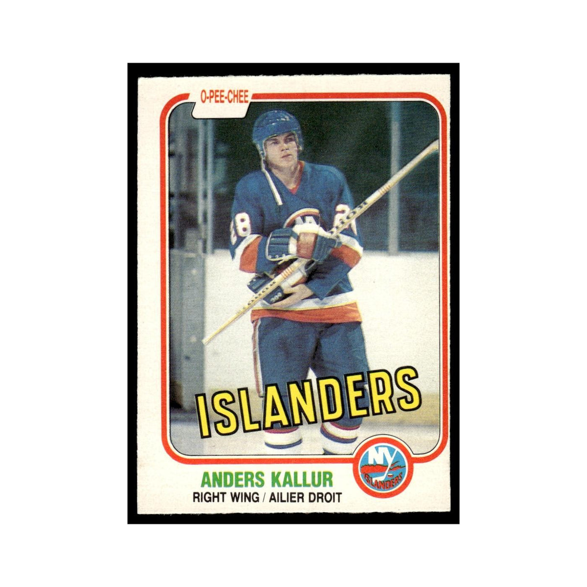 Anders Kallur 1981 O-Pee-Chee #204 New York Islanders Hockey Card EX