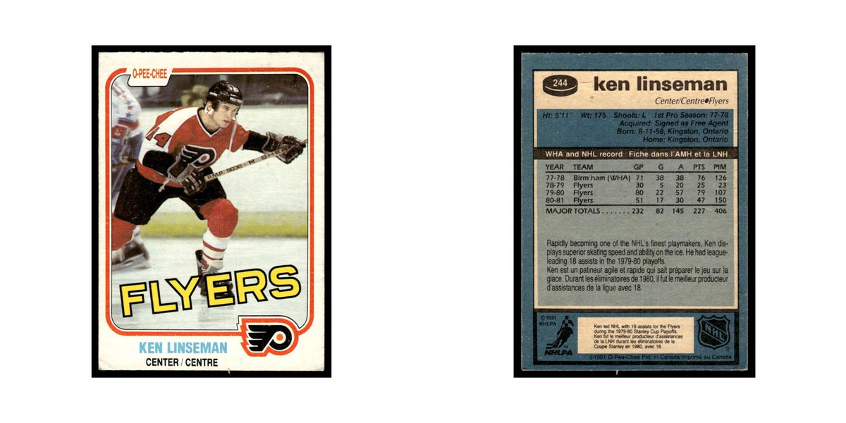 Ken Linseman 1981 O-Pee-Chee #244 Philadelphia Flyers Hockey Card EX