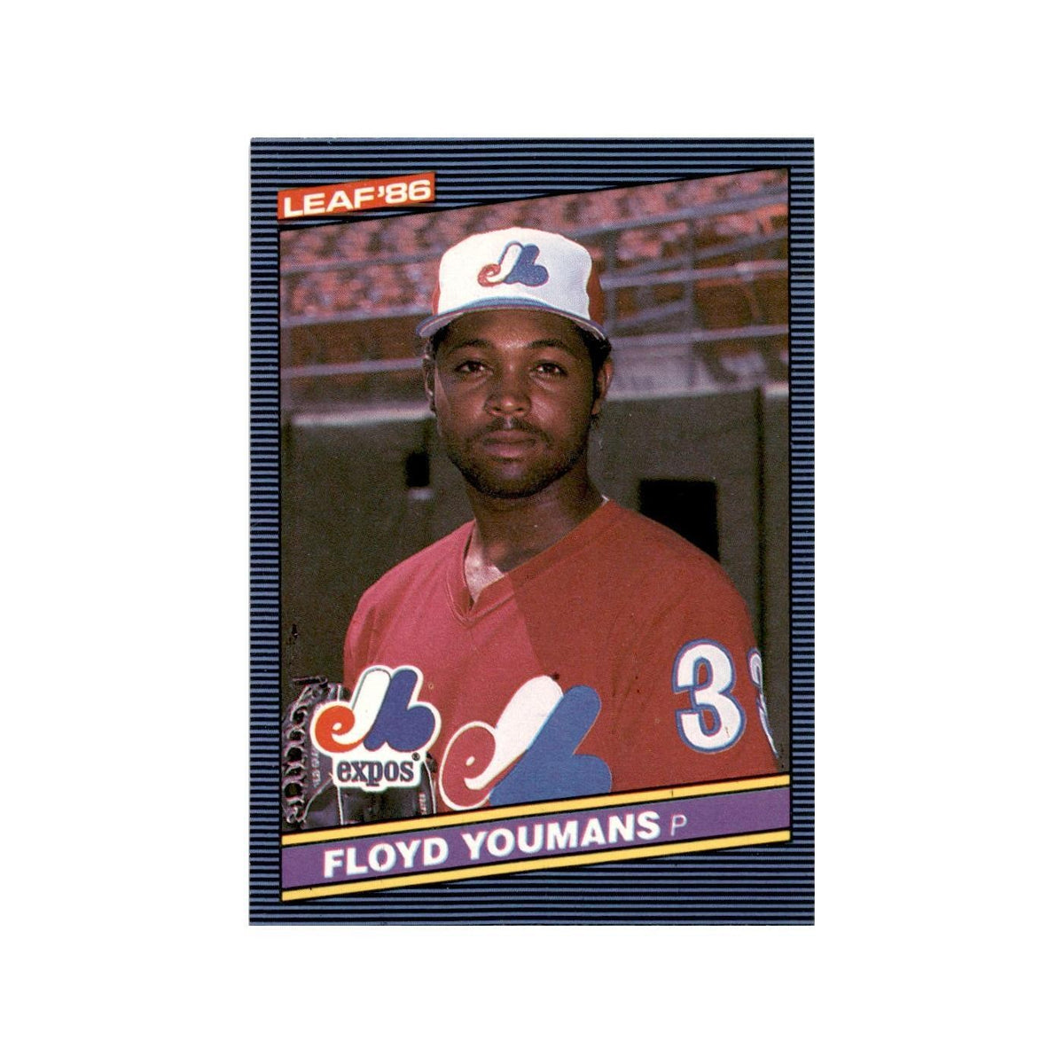 Floyd Youmans Rookie 1986 Leaf #210 Montreal Expos Baseball Card NM