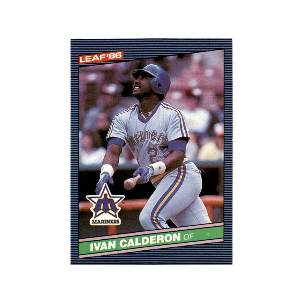 Ivan Calderon Rookie 1986 Leaf #204 Seattle Mariners Baseball Card NM