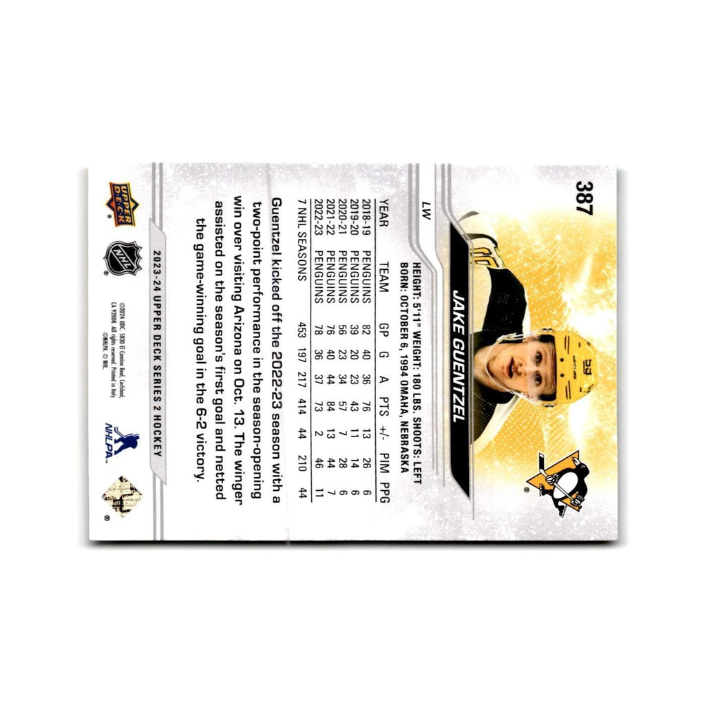 2023 Upper Deck Jake Guentzel Pittsburgh Penguins #387