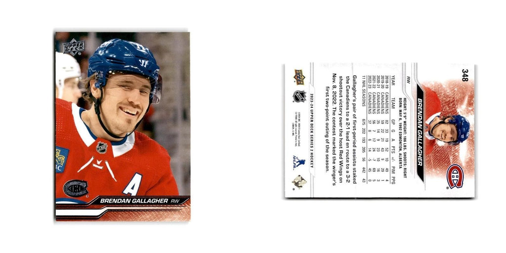 2023 Upper Deck Brendan Gallagher Montreal Canadiens #348