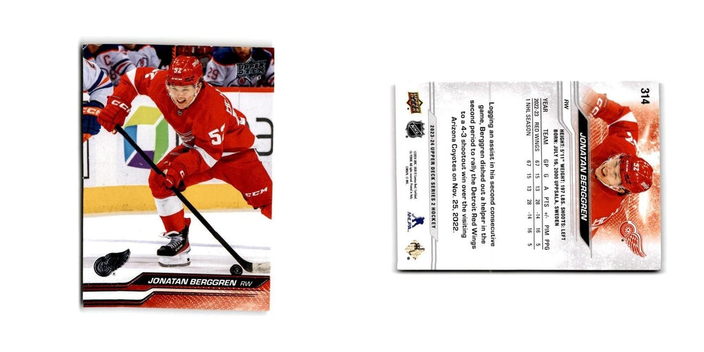 2023 Upper Deck Jonatan Berggren Detroit Red Wings #314