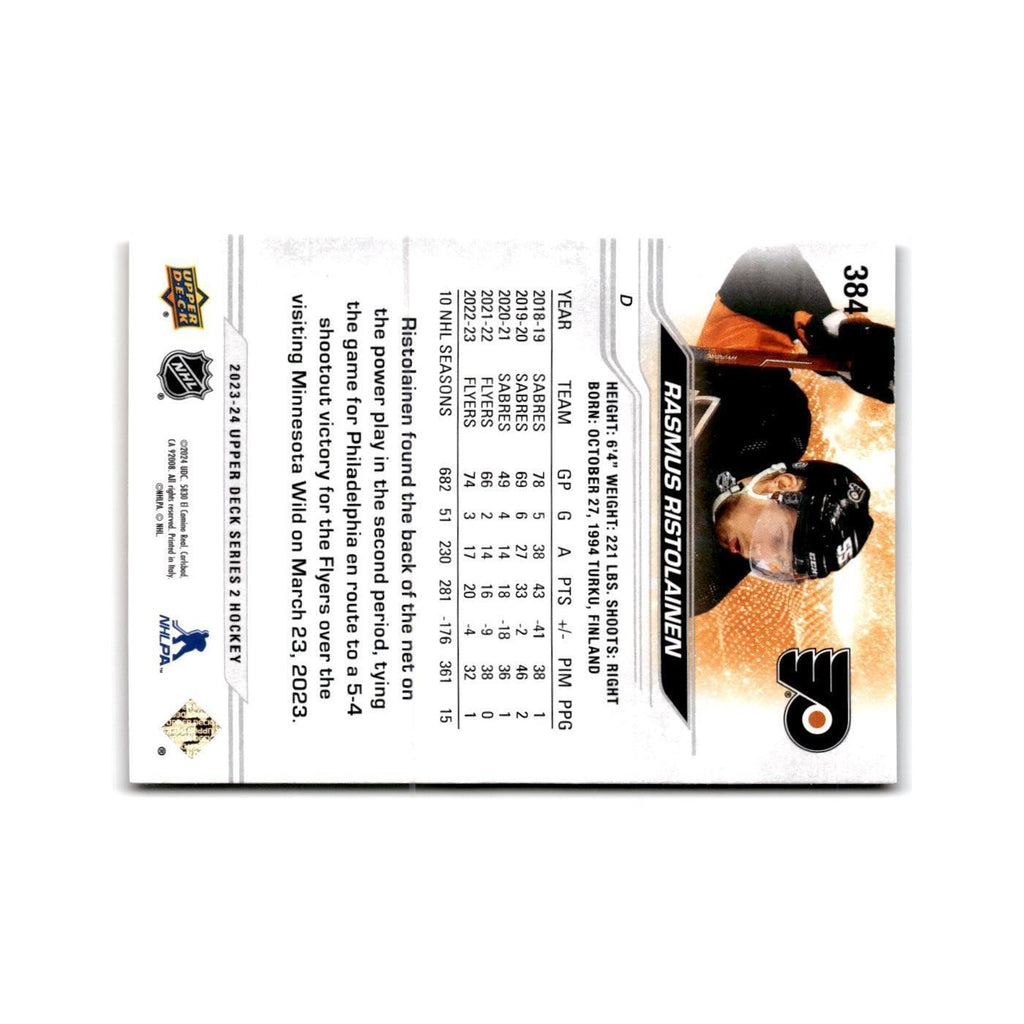 2023 Upper Deck Rasmus Ristolainen Philadelphia Flyers #384