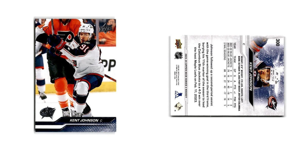 2023 Upper Deck Kent Johnson Columbus Blue Jackets #300