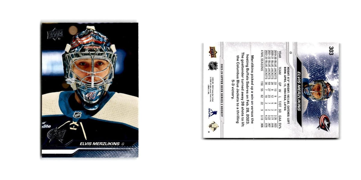 2023 Upper Deck Elvis Merzlikins Columbus Blue Jackets #303
