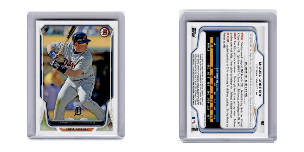 2014 Bowman Miguel Cabrera Tigers #50