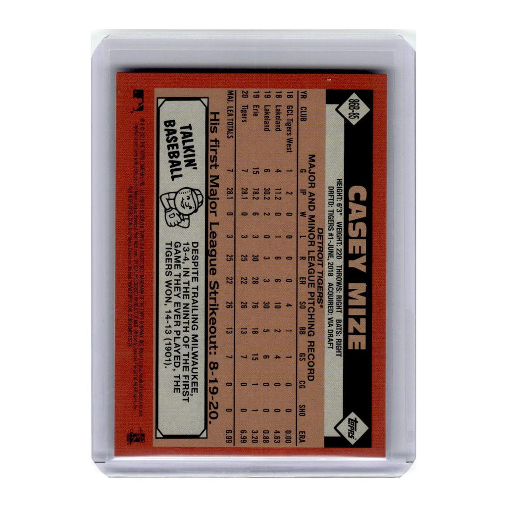 2021 Topps Casey Mize RC Tigers #86B-85