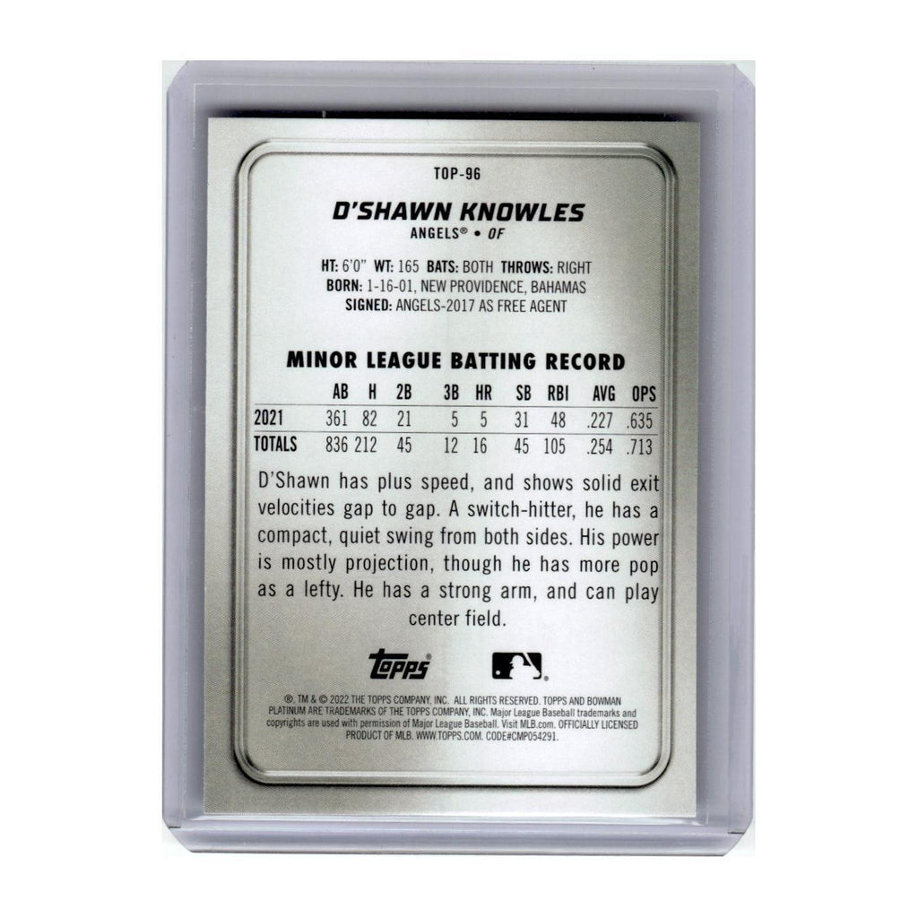 2022 Bowman Platinum D'Shawn Knowles Angels #TOP-96