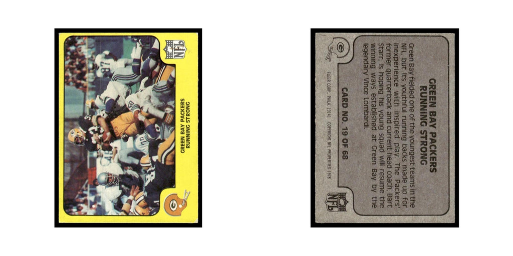 1978 Fleer Team Action Green Bay Packers Running Strong #19