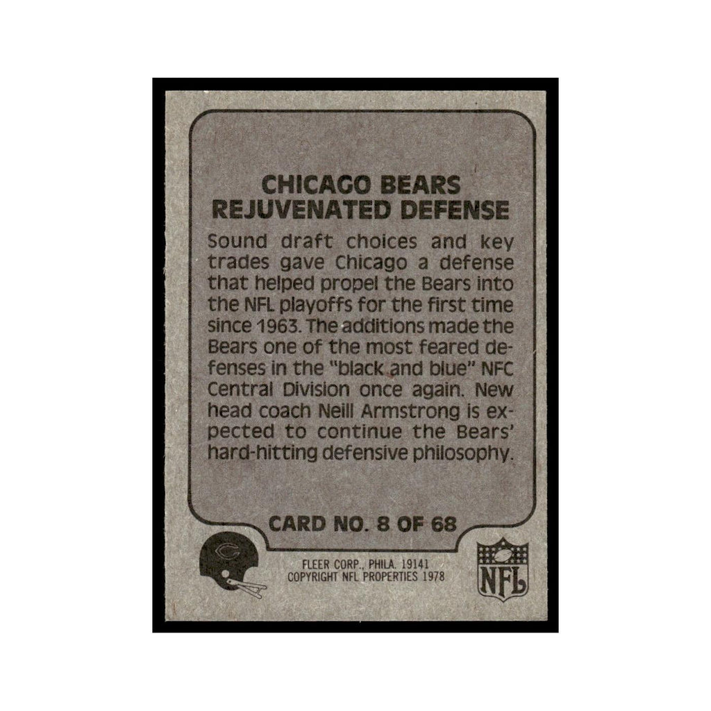 1978 Fleer Team Action Chicago Rejuventated Defense #8
