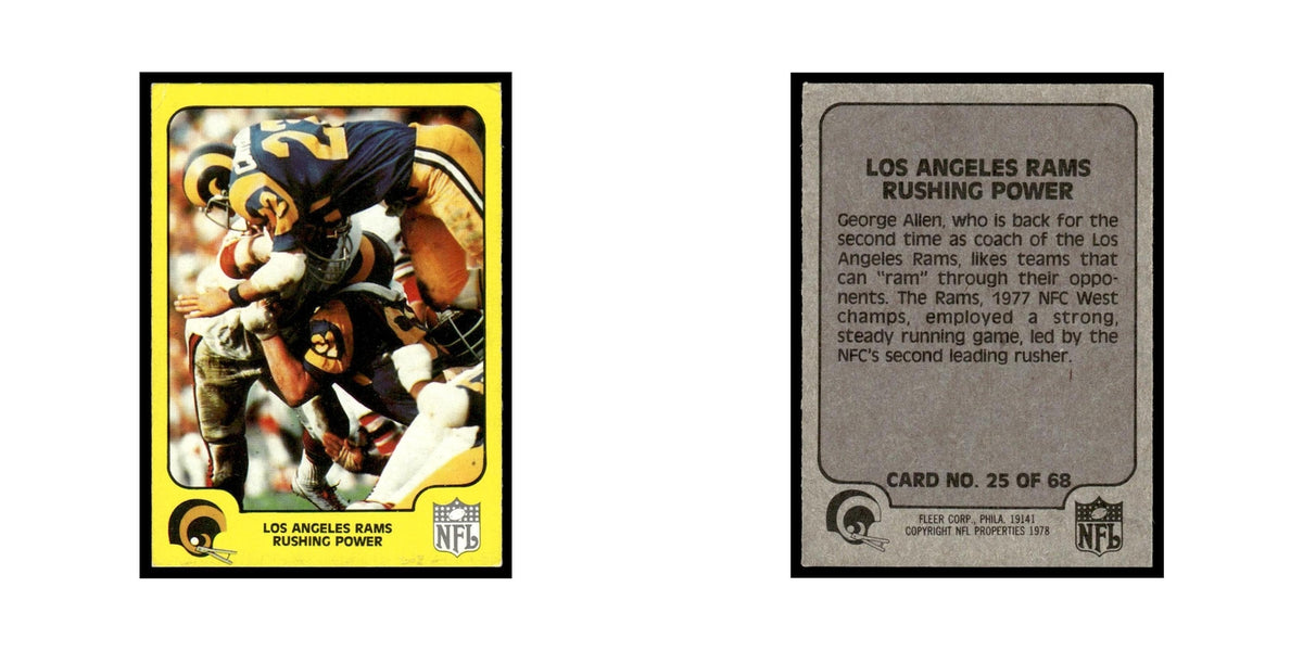 1978 Fleer Team Action Los Angeles Rams Rushing Power #25