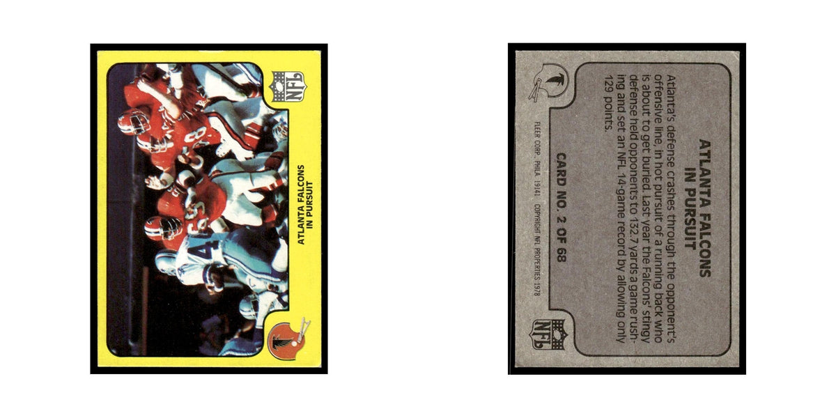 1978 Fleer Team Action Atlanta Falcons In Pursuit #2