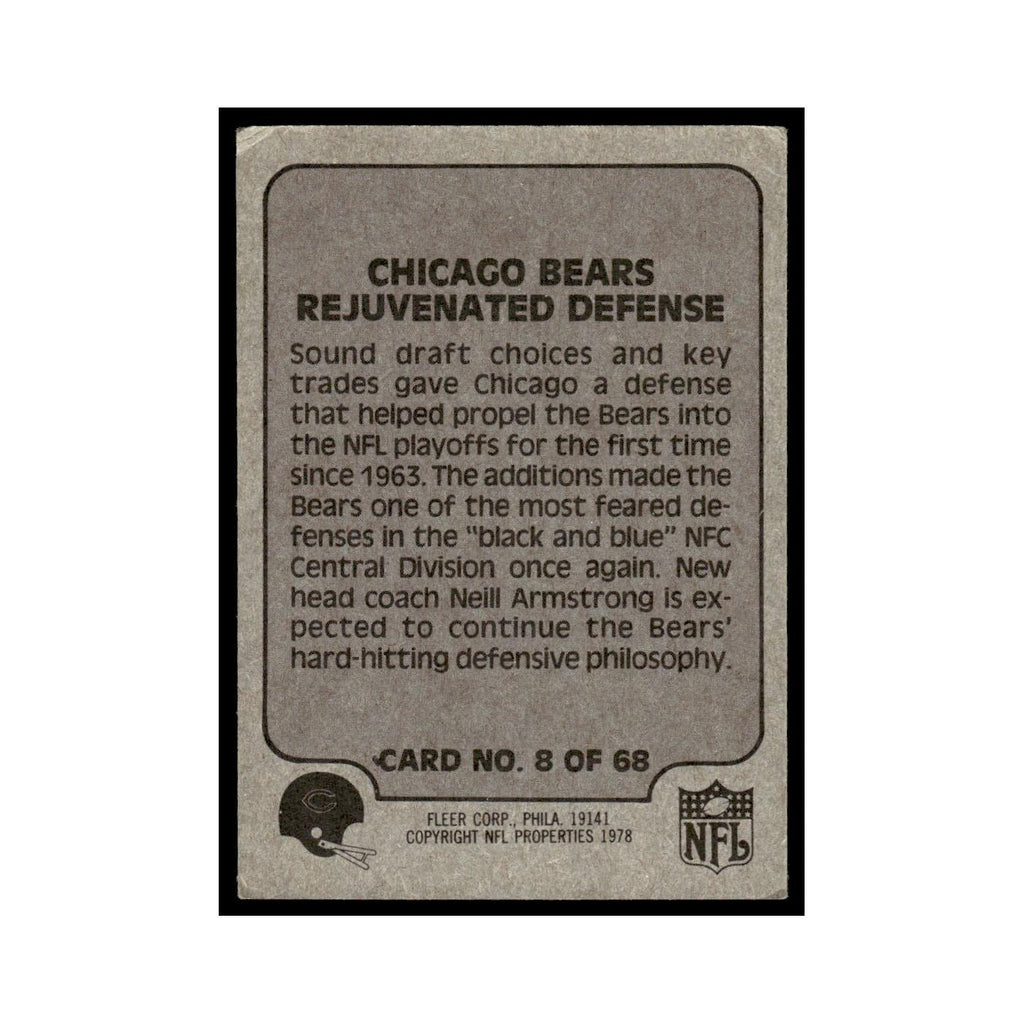 1978 Fleer Team Action Chicago Rejuventated Defense #8
