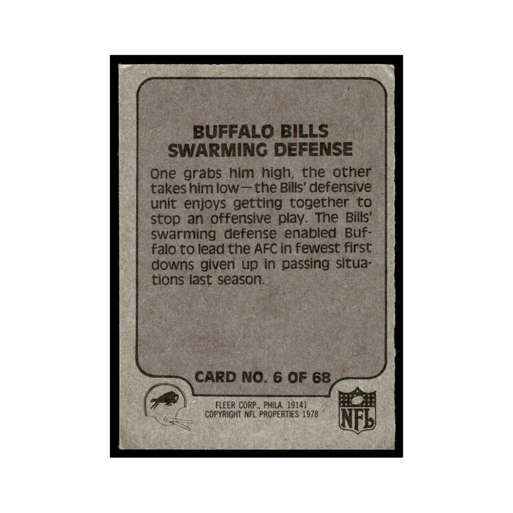1978 Fleer Team Action Buffalo Bills Swarming Defense #6