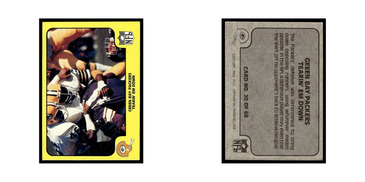 1978 Fleer Team Action Green Bay Packers Tearin Em Down #20