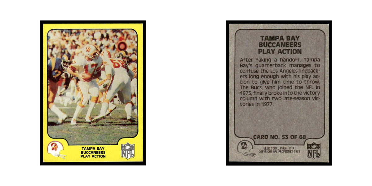 1978 Fleer Team Action Tampa Bay Buccaneers Play Action #53