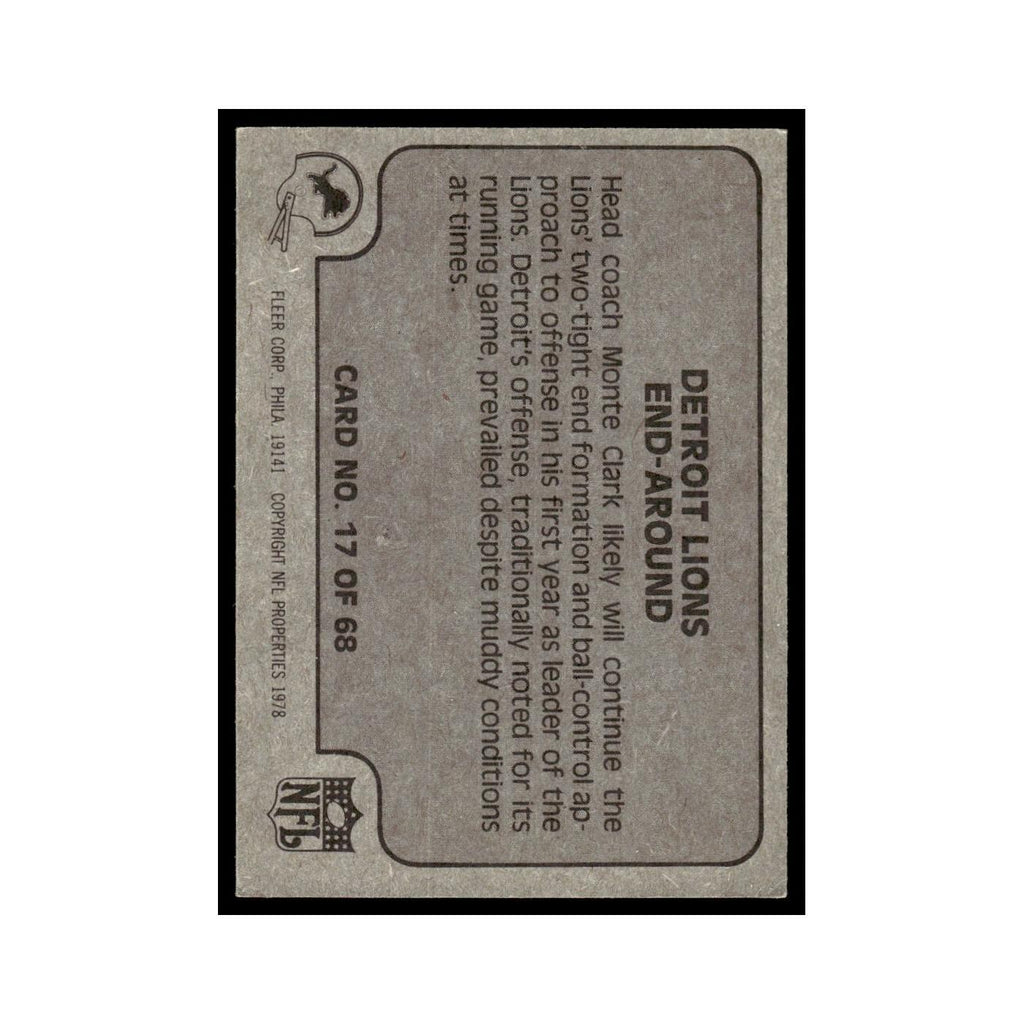 1978 Fleer Team Action Detroit Lions End-Around #17