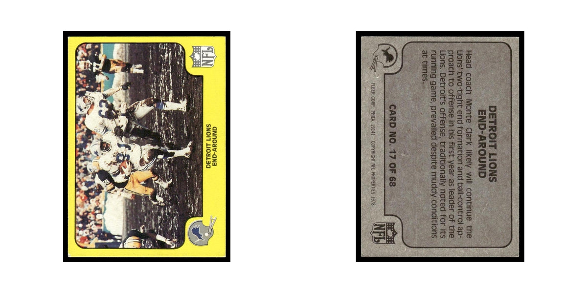 1978 Fleer Team Action Detroit Lions End-Around #17