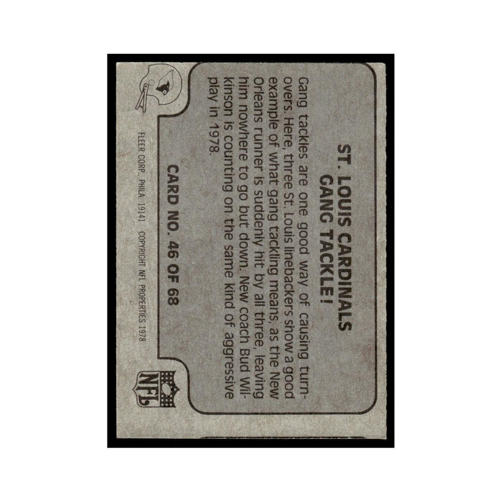 1978 Fleer Team Action St Louis Cardinals Gang Tackle #46