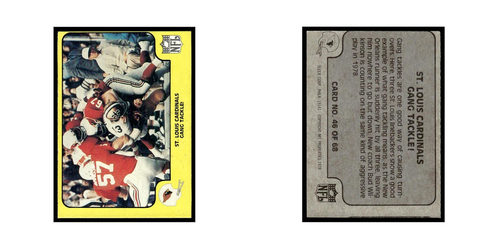 1978 Fleer Team Action St Louis Cardinals Gang Tackle #46