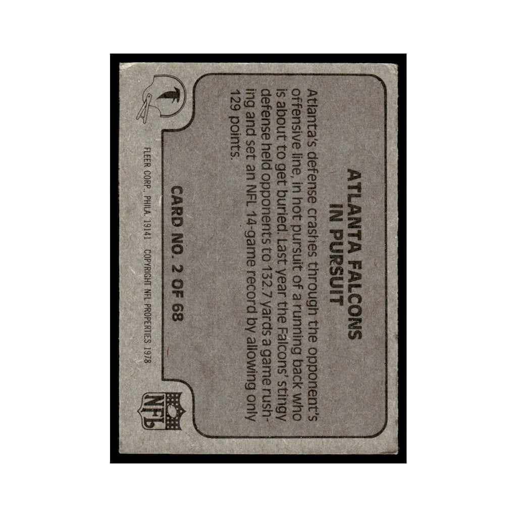 1978 Fleer Team Action Atlanta Falcons In Pursuit #2