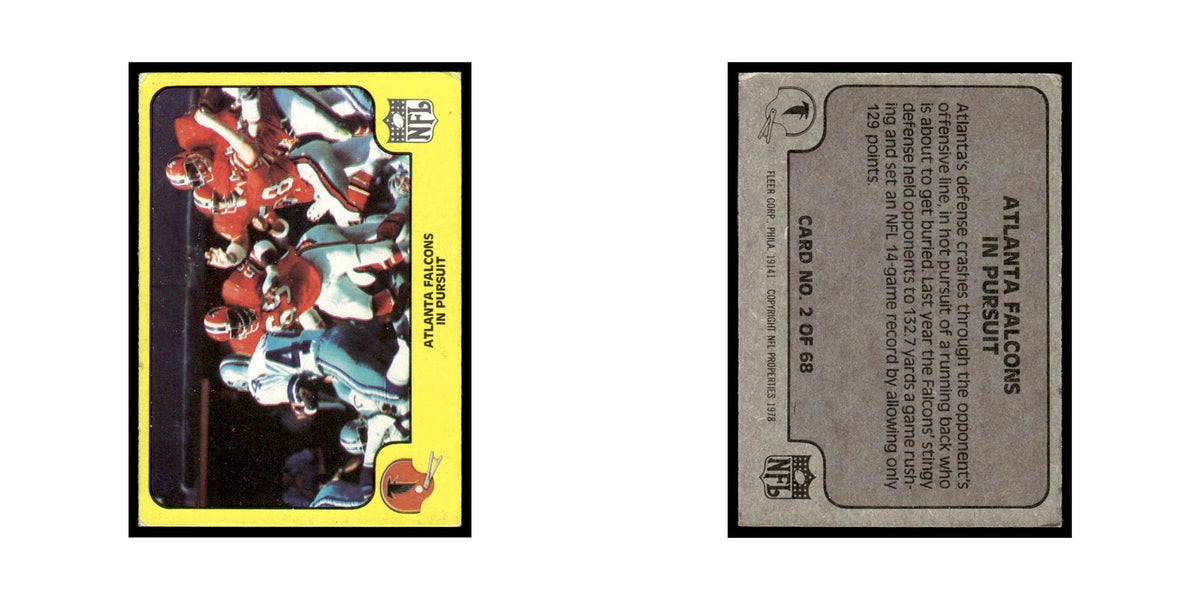 1978 Fleer Team Action Atlanta Falcons In Pursuit #2
