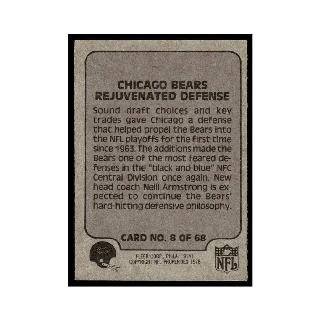 1978 Fleer Team Action Chicago Rejuventated Defense #8