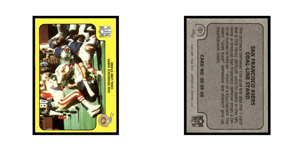 1978 Fleer Team Action San Francisco 49ers Goal Line Stand #50