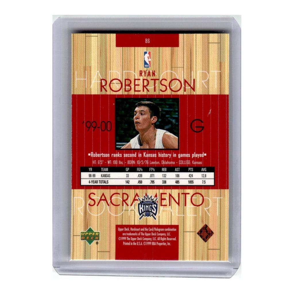 1999 Upper Deck Hardcourt Ryan Robertson RC Kings #86