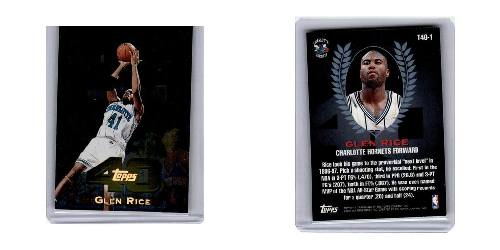 1997 Topps 40 Glen Rice Hornets #T40-1