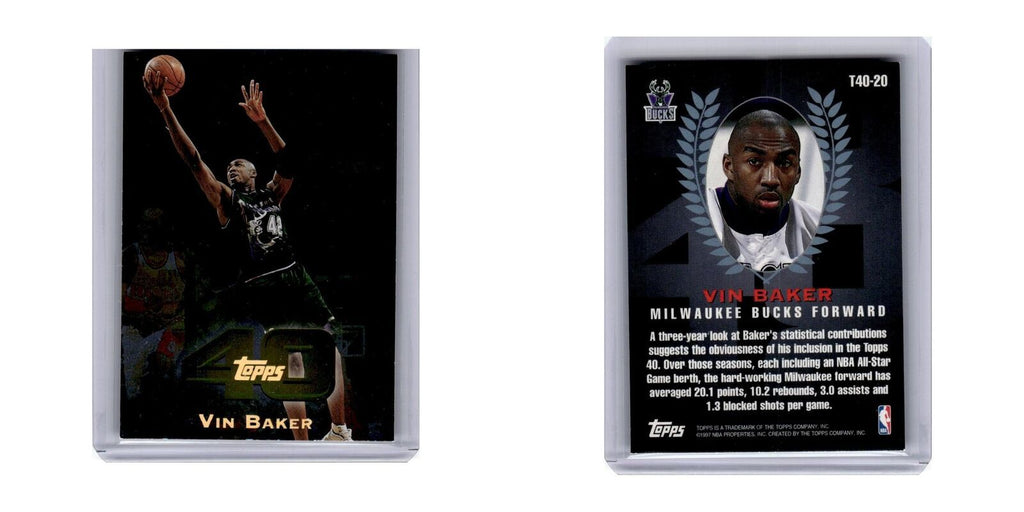 1997 Topps 40 Vin Baker Bucks #T40-20